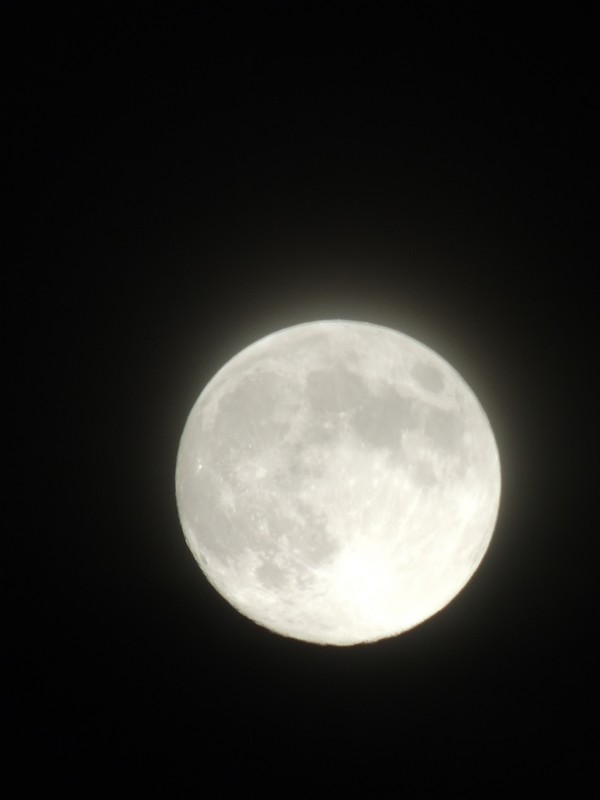 La luna su Enoshima, ieri, 20 agosto 2013. Fotografia di Elisa Abbiati.